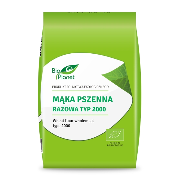 Mąka pszenna razowa typ 2000 1 kg BIO Bio Planet cena 8,39zł