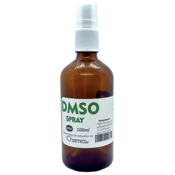 DMSO 99,96% Dimetylosulfotlenek czysty naturalny spray 100 ml Chem Point cena 10,50$