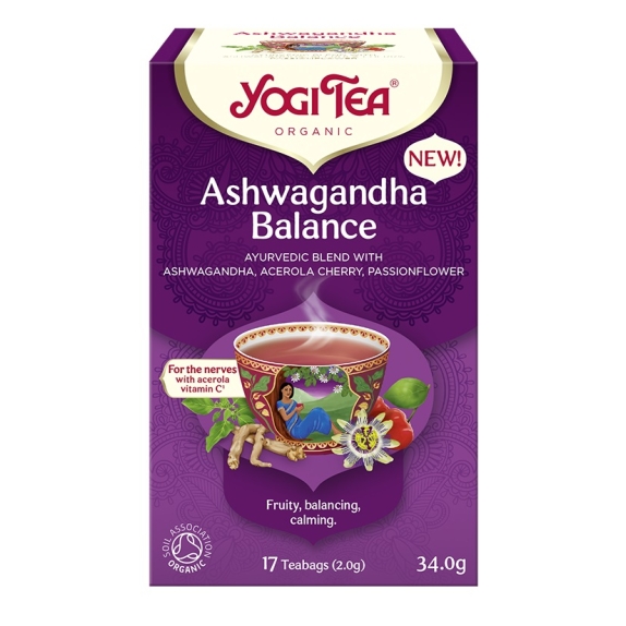 Herbatka Równowaga z ashwagandhą BIO 17 saszetek Yogi Tea  cena 3,37$