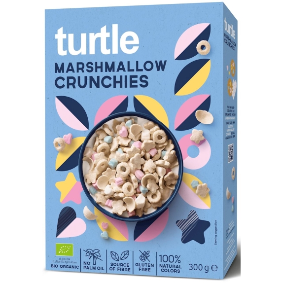 Chrupki zbożowe z piankami Marshmallow BIO 300 g Turtle cena €4,68