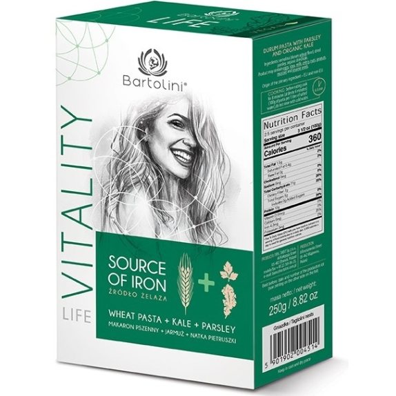 Makaron świderek semolinowy LIFE żelazo 250 g Bartolini cena 6,75zł
