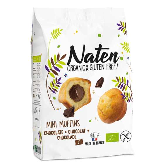 Mini muffinki z nadzieniem orzechowo-kakaowym bezglutenowe BIO 200 g Naten cena €3,70