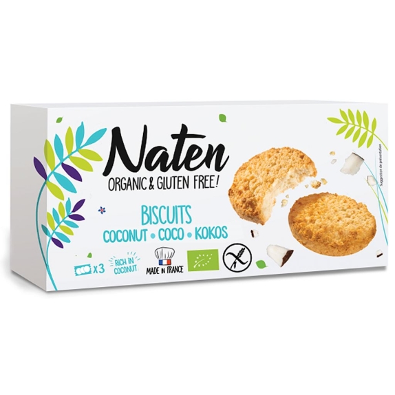 Ciastka kokosowe bezglutenowe BIO 150 g Naten cena 12,45zł