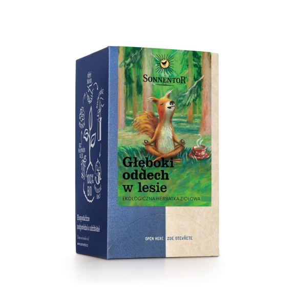 Herbatka ziołowa głęboki oddech w lesie BIO 18 saszetek Sonnentor cena 4,52$