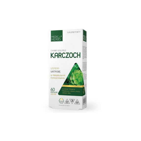 Medica Herbs Karczoch 600 mg 60 kapsułek cena 5,39$