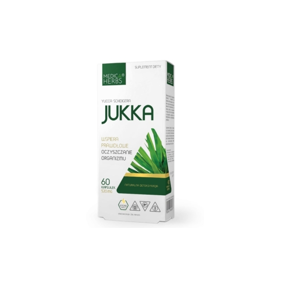 Medica Herbs Jukka 520 mg 60 kapsułek PROMOCJA cena 14,90zł