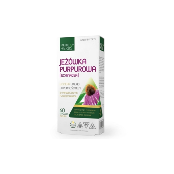 Medica Herbs Jeżówka Purpurowa (Echinacea) 420 mg 60 kapsułek cena 22,95zł