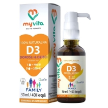 MyVita Witamina D3 Family dla dzieci i dorosłych w kroplach 30ml  cena 28,99zł