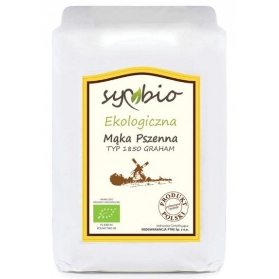 Mąka pszenna graham typ 1850 1 kg Symbio cena 6,29zł