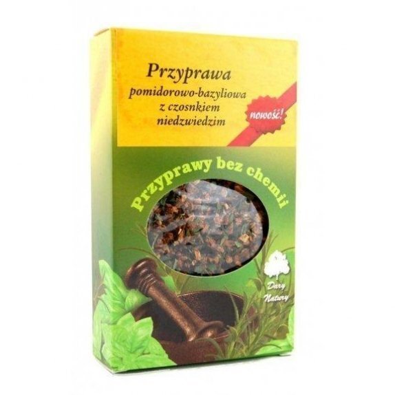 Przyprawa pomidorowo-bazyliowa z czosnkiem niedźwiedzim 40 g Dary Natury cena 8,39zł