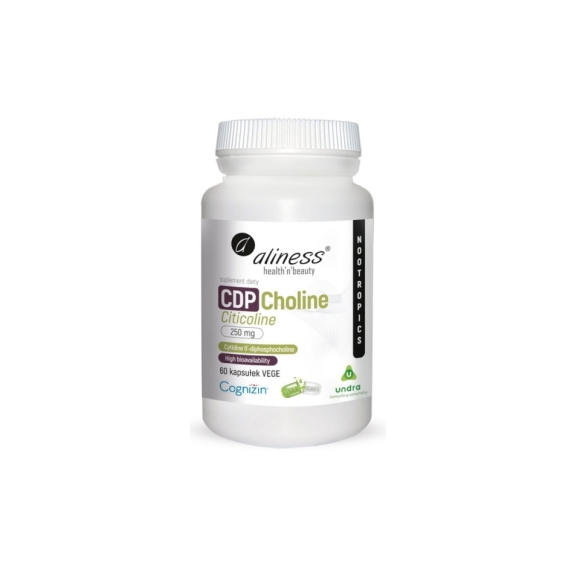 Aliness CDP Choline 250 mg 60 kapsułek cena 24,27$