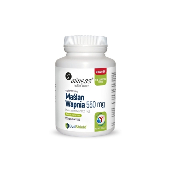 Aliness Maślan Wapnia 550 mg 100 tabletek cena 16,17$