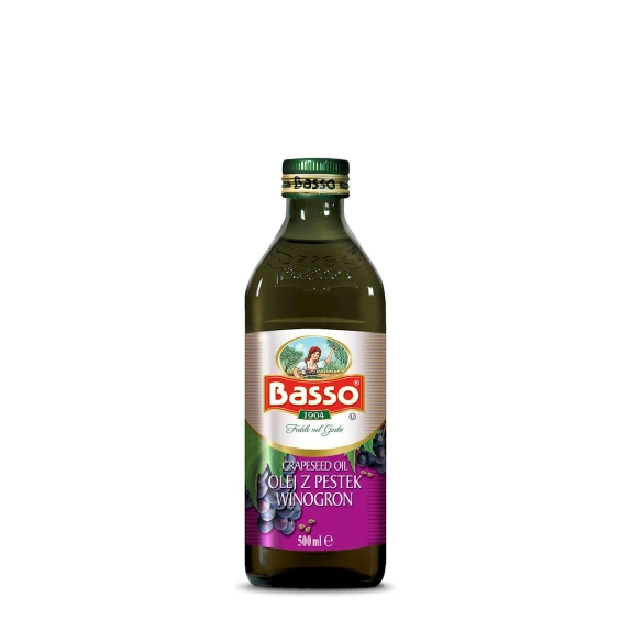 Olej z pestek winogron 500 ml Basso  cena 26,19zł