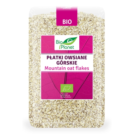 Płatki owsiane górskie BIO 1 kg Bio Planet cena 11,75zł