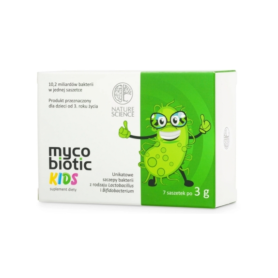 Mycobiotic KIDS probiotyk dla dzieci 7 saszetek Nature Science cena €10,84