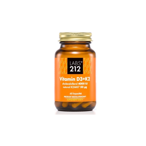 LABS212 Witamina K2 VitaMK7 + D3 4000 IU 60 kapsułek cena €12,66