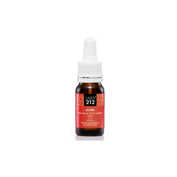 LABS212 Witaminy ADEK krople 10 ml cena 18,87$