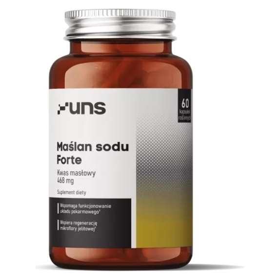 UNS Maślan Sodu Forte 600 mg 60 kapsułek cena 12,15$