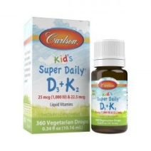 Carlson Kid's Super Daily D3+K2 10 ml data ważności 09.2024 PROMOCJA!
