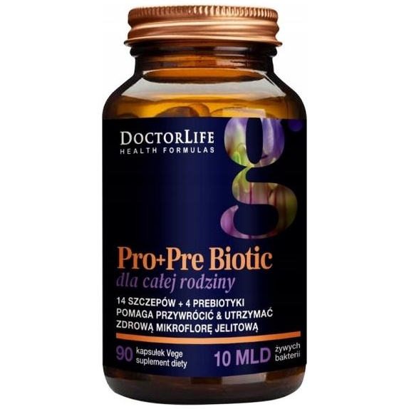 Doctor Life Pro-Pre Biotic probiotyk 90 kapsułek cena 77,99zł