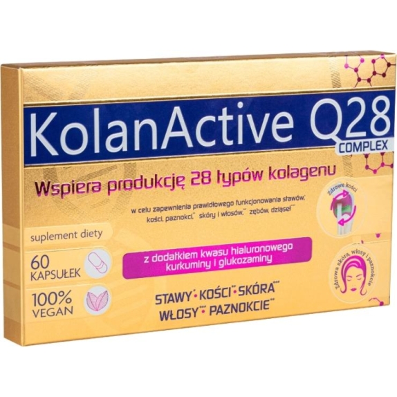Asepta KolanActive Q28 Complex wspiera produkcję kolagenu 60kapsułek  cena 22,92$