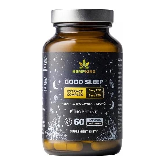 HempKing Good Sleep (5mg CBD 3mg CBN) 60kapsułek cena 22,92$