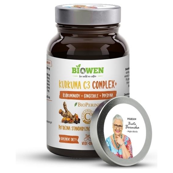 Biowen Kurkuma C3 Complex + 98% kurkuminoidów 60 kapsułek cena €14,94