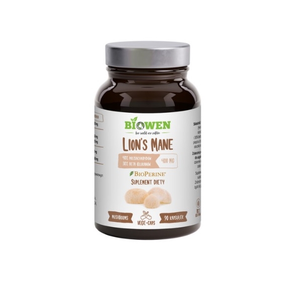 Biowen Lion's Mane 400 mg 90 kapsułek cena 68,99zł