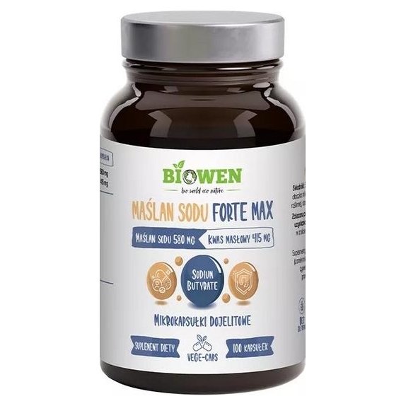 Biowen Maślan sodu Forte 580 mg 100 kapsułek cena €16,37