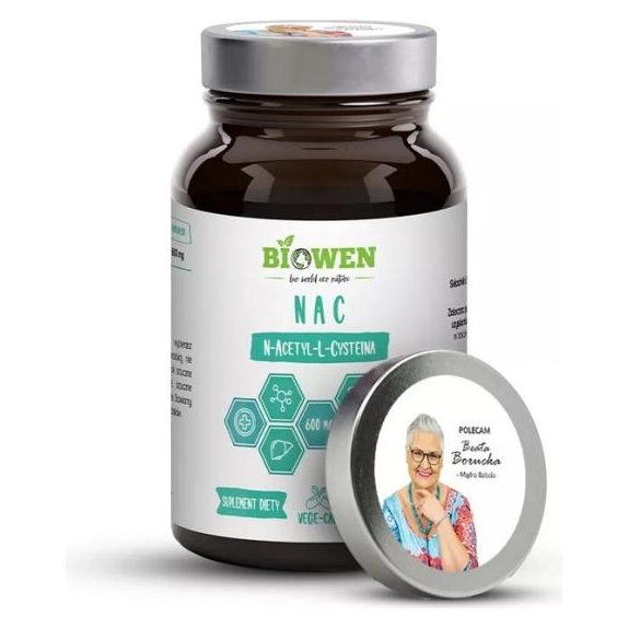 Biowen NAC 600 mg 100 kapsułek cena 63,29zł