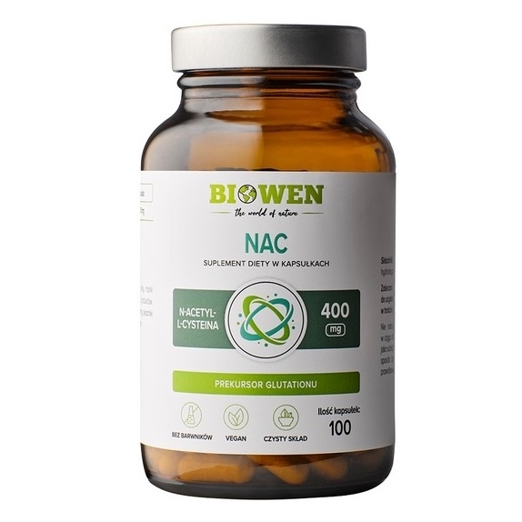 Biowen NAC 400 mg 100 kapsułek cena 72,89zł