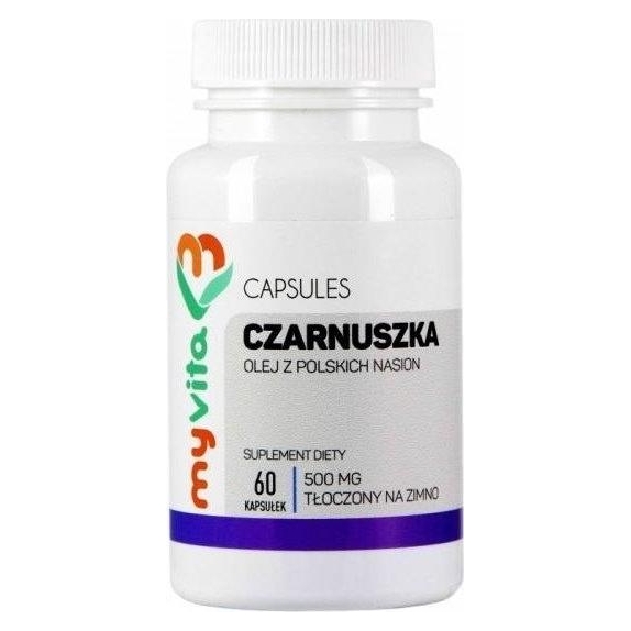 MyVita Olej z czarnuszki 500 mg 60 kapsułek PROMOCJA! cena 5,37$