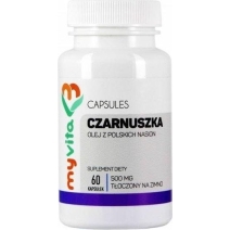 MyVita Olej z czarnuszki 500 mg 60 kapsułek PROMOCJA