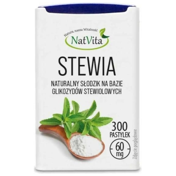 Stewia 300 pastylek Natvita cena 4,56$