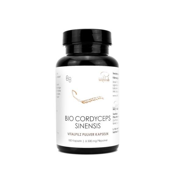 Grzyby cordyceps sinensis (kordyceps chiński) 500 mg 100 kapsułek BIO Pilze Wohlrab cena 70,35zł