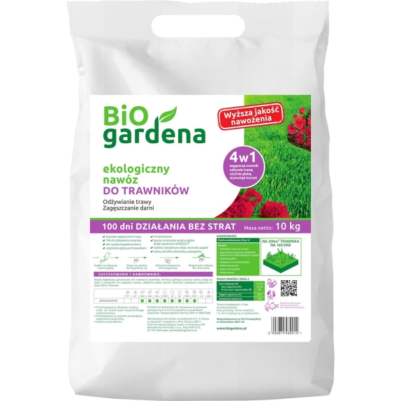 Gardena nawóz do trawników organiczny, naturalny 10 kg cena 29,46$