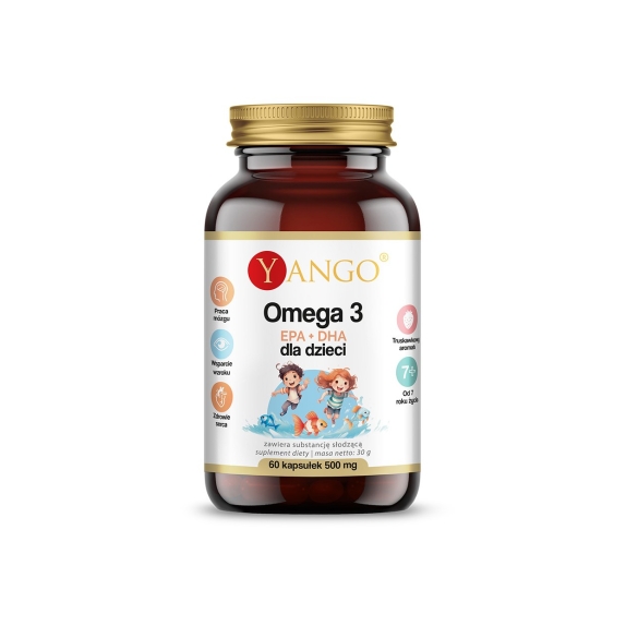 Yango Omega 3 dla dzieci EPA + DHA 60 kapsułek cena 33,50zł