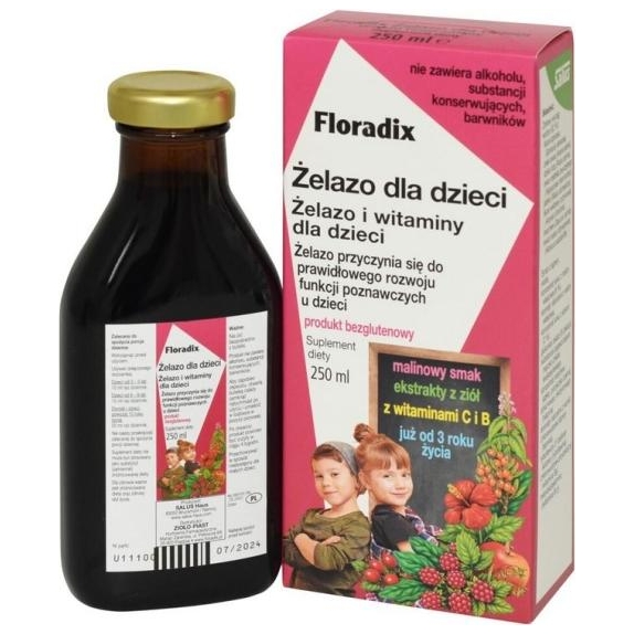 Floradix Żelazo dla dzieci 250 ml cena 46,20zł