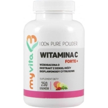 MyVita Witamina C Forte PLUS (bioflawonoidy cytrusowe, dzika róża) proszek 250 g PROMOCJA!