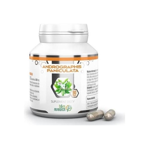 B&M Andrographis Paniculata 90kapsułek Botanical & Medicinal Research cena 42,90zł