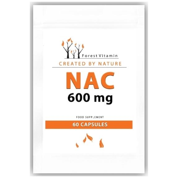 Forest Vitamin NAC 600 mg N-acetyl L-cysteina 60 kapsułek cena 23,90zł