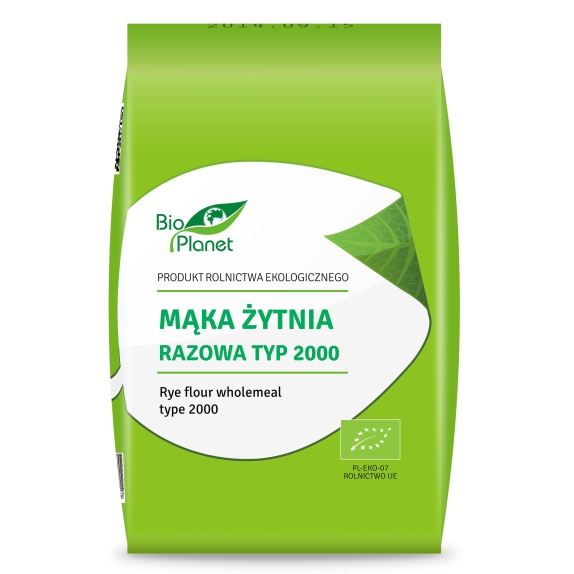 Mąka żytnia razowa typ 2000 1 kg BIO Bio Planet cena 8,09zł