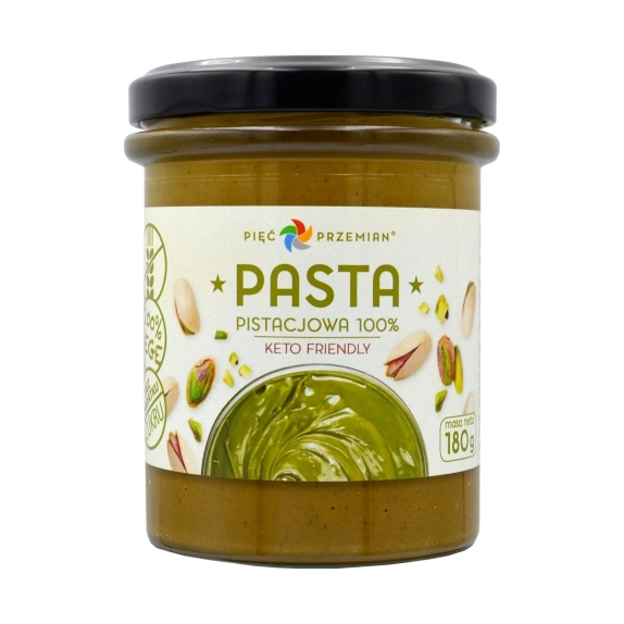 Krem z pistacji 100 % bez dodatku cukru 180 g Pięć Przemian cena 46,65zł