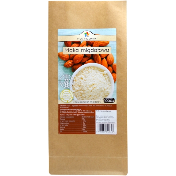 Mąka migdałowa bezglutenowa 1 kg Pięć Przemian cena 11,04$