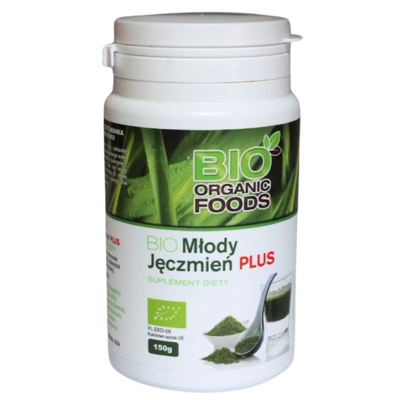 Bio Organic Foods BIO sok z młodego jęczmienia PLUS 150 g cena 86,69zł