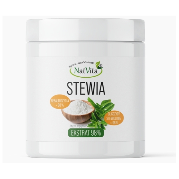 Natvita Stewia ekstrakt czysty 98% proszek 90g cena 74,90zł