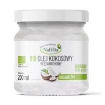 Natvita BIO Olej Kokosowy bezzapachowy 200ml WRZEŚNIOWA PROMOCJA!