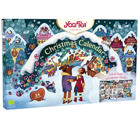 Kalendarz adwentowy z herbatkami DUŻY 24 sztuki Yogi Tea BIO cena 12,64$