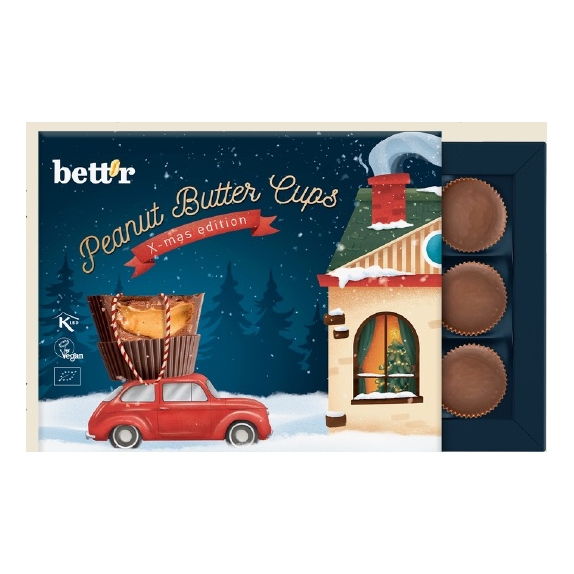 Świąteczny Box Praliny z kremem orzechowym 12 sztuk BIO (156 g)  Bett'R cena 30,45zł