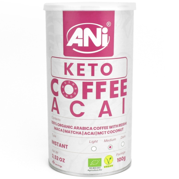 Kawa rozpuszczalna Arabica z Reishi KETO Acai BIO 100 g ANI cena 35,99zł